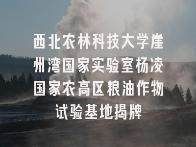 西北农林科技大学崖州湾国家实验室杨凌国家农高区粮油作物试验基地揭牌