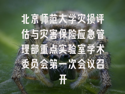 北京师范大学灾损评估与灾害保险应急管理部重点实验室学术委员会第一次会议召开