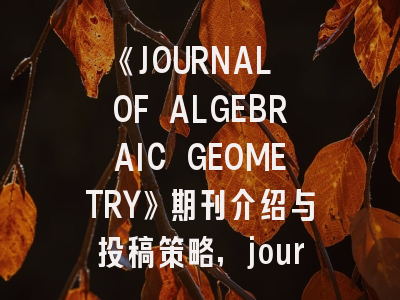 《JOURNAL OF ALGEBRAIC GEOMETRY》期刊介绍与投稿策略,journal of geometry analysis