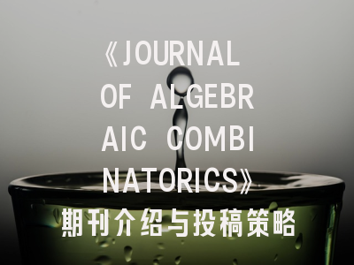 《JOURNAL OF ALGEBRAIC COMBINATORICS》期刊介绍与投稿策略,journal of acupuncture