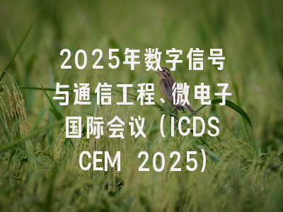 2025年数字信号与通信工程、微电子国际会议(ICDSCEM 2025)