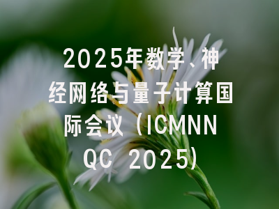 2025年数学、神经网络与量子计算国际会议(ICMNNQC 2025)