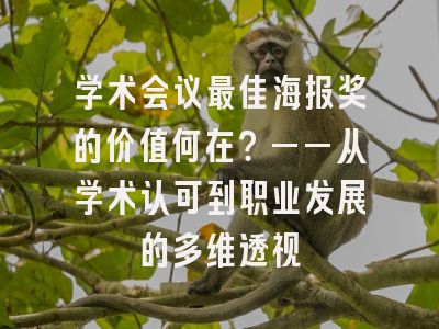 学术会议最佳海报奖的价值何在？——从学术认可到职业发展的多维透视
