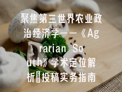 聚焦第三世界农业政治经济学——《Agrarian South》学术定位解析_投稿实务指南