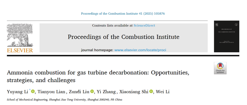 上海交大李玉阳教授团队综述氨燃料在燃气轮机中的应用