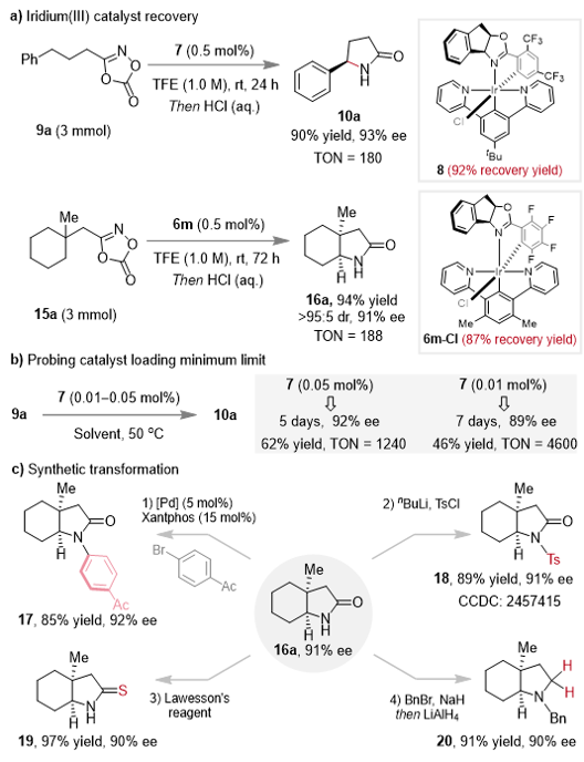 上海交大马佳佳团队实现一类新型手性Ir(III) Pincer催化剂的开发与应用