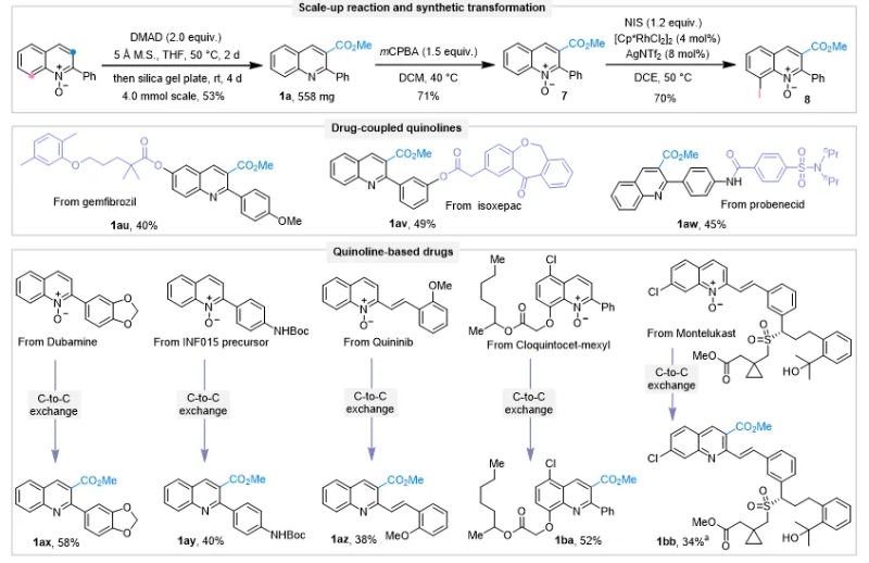 上海交大吴华课题组JACS发文:喹啉骨架上的碳原子置换