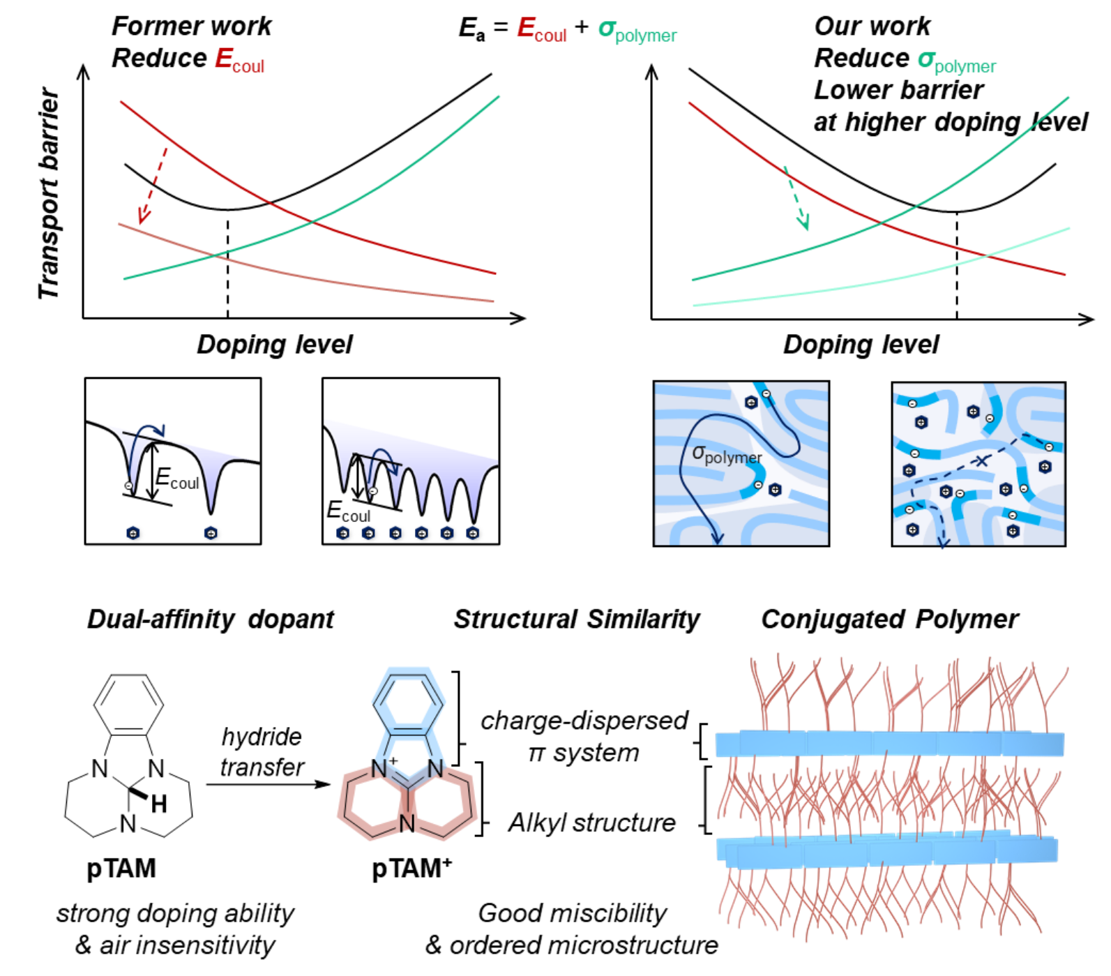 北京大学化学与分子工程学院裴坚团队在共轭高分子掺杂工程取得新进展