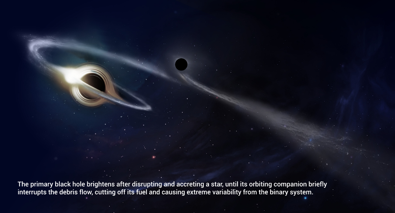 中国科大发现最暗弱的超大质量双黑洞潮汐撕裂恒星事件候选体