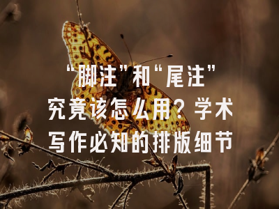 “脚注”和“尾注”究竟该怎么用？学术写作必知的排版细节