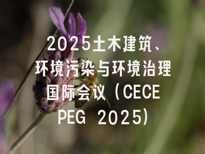 2025土木建筑、环境污染与环境治理国际会议（CECEPEG 2025）