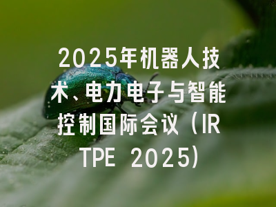 2025年机器人技术、电力电子与智能控制国际会议（IRTPE 2025）