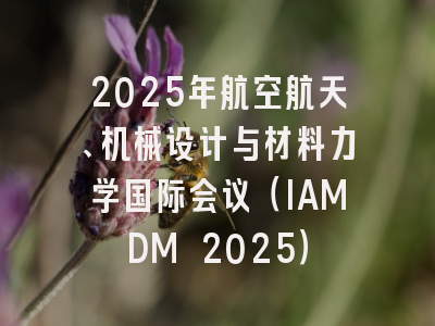 2025年航空航天、机械设计与材料力学国际会议（IAMDM 2025）