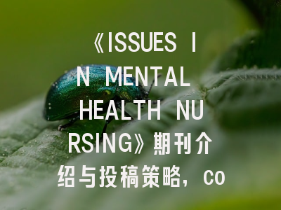 《ISSUES IN MENTAL HEALTH NURSING》期刊介绍与投稿策略,community mental health journal