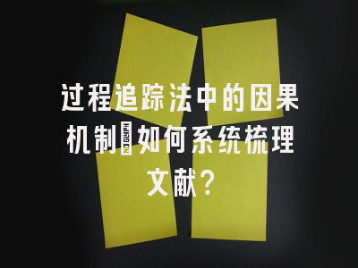 过程追踪法中的因果机制:如何系统梳理文献?