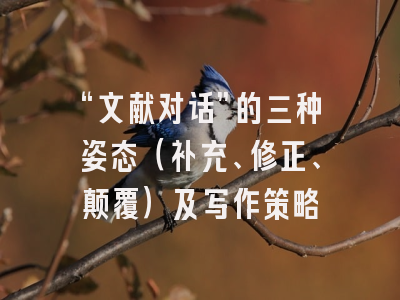 “文献对话”的三种姿态（补充、修正、颠覆）及写作策略
