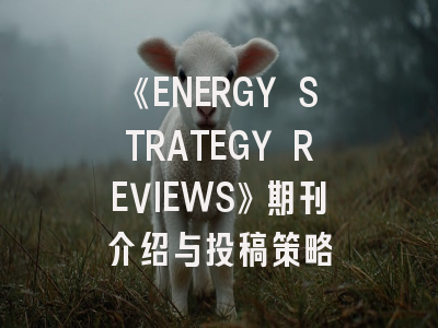 《ENERGY STRATEGY REVIEWS》期刊介绍与投稿策略