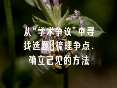 从“学术争议”中寻找选题：梳理争点、确立己见的方法