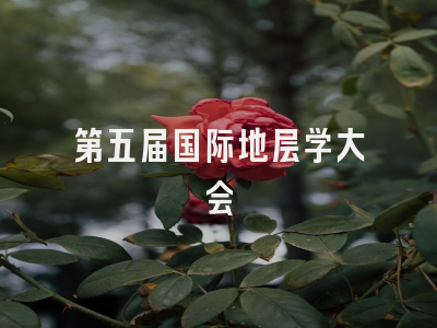 第五届国际地层学大会