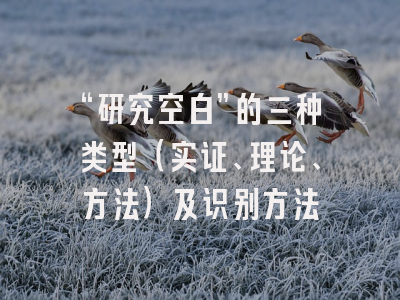 “研究空白”的三种类型（实证、理论、方法）及识别方法