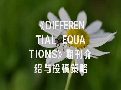 《DIFFERENTIAL EQUATIONS》期刊介绍与投稿策略