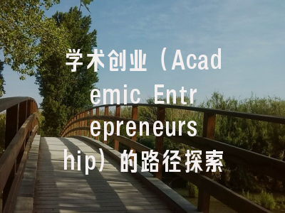 学术创业（Academic Entrepreneurship）的路径探索