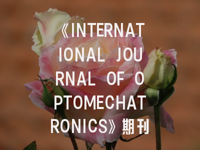 《INTERNATIONAL JOURNAL OF OPTOMECHATRONICS》期刊介绍与投稿策略,optimization期刊