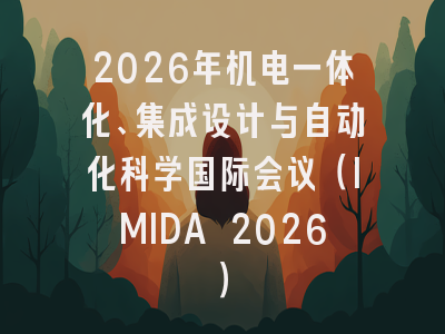 2026年机电一体化、集成设计与自动化科学国际会议(IMIDA 2026)