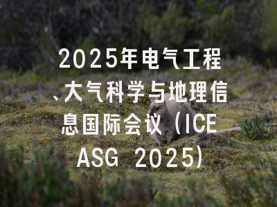 2025年电气工程、大气科学与地理信息国际会议(ICEASG 2025)