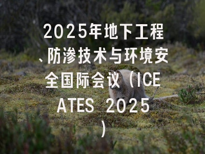 2025年地下工程、防渗技术与环境安全国际会议（ICEATES 2025）