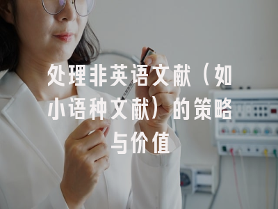 处理非英语文献(如小语种文献)的策略与价值