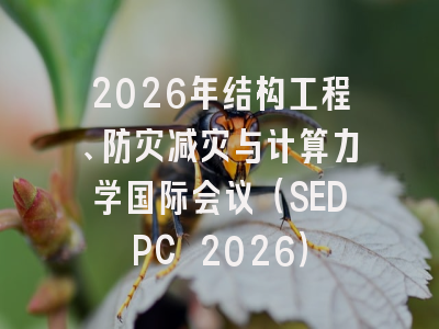 2026年结构工程、防灾减灾与计算力学国际会议(SEDPC 2026)