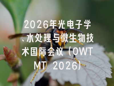 2026年光电子学、水处理与微生物技术国际会议（OWTMT 2026）