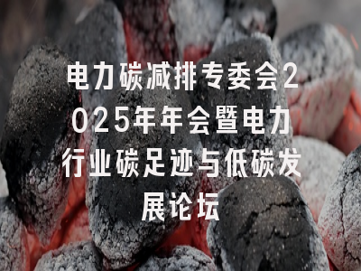 电力碳减排专委会2025年年会暨电力行业碳足迹与低碳发展论坛