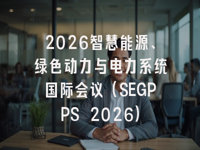 2026智慧能源、绿色动力与电力系统国际会议(SEGPPS 2026)