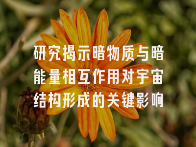 研究揭示暗物质与暗能量相互作用对宇宙结构形成的关键影响