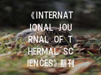 《INTERNATIONAL JOURNAL OF THERMAL SCIENCES》期刊介绍与投稿策略,international journal of hydrology