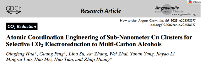 北理工团队在电催化二氧化碳还原制多碳醇领域取得重要进展
