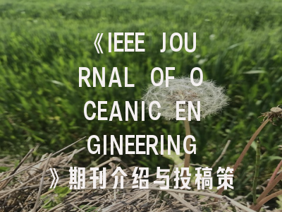 《IEEE JOURNAL OF OCEANIC ENGINEERING》期刊介绍与投稿策略,ieee journal on selected areas