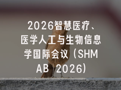2026智慧医疗、医学人工与生物信息学国际会议(SHMAB 2026)