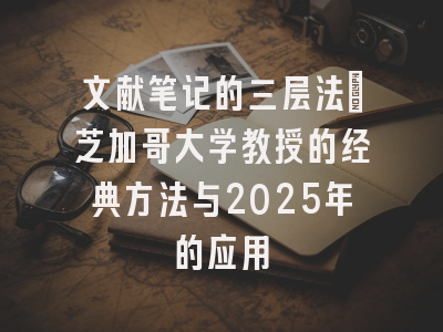文献笔记的三层法：芝加哥大学教授的经典方法与2025年的应用