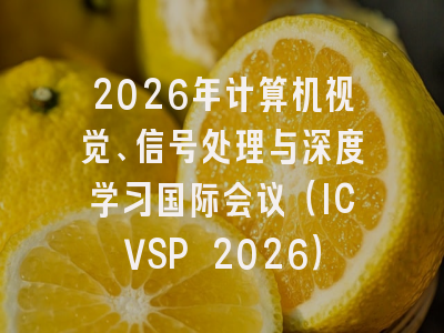 2026年计算机视觉、信号处理与深度学习国际会议(ICVSP 2026)