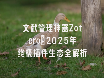 文献管理神器Zotero：2025年终极插件生态全解析