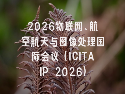 2026物联网、航空航天与图像处理国际会议（ICITAIP 2026）