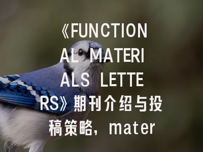 《FUNCTIONAL MATERIALS LETTERS》期刊介绍与投稿策略,materials letters 哪国杂志