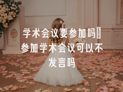 学术会议要参加吗_参加学术会议可以不发言吗