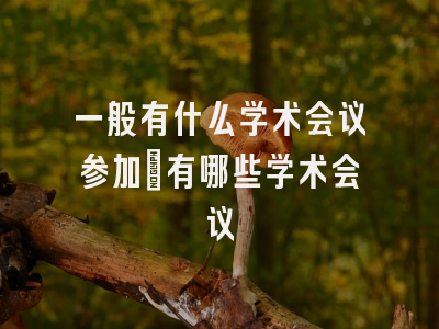 一般有什么学术会议参加_有哪些学术会议