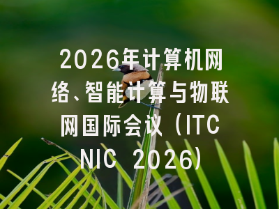 2026年计算机网络、智能计算与物联网国际会议（ITCNIC 2026）