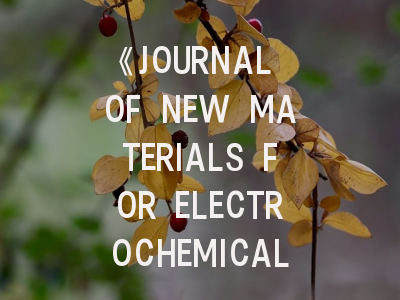 《JOURNAL OF NEW MATERIALS FOR ELECTROCHEMICAL SYSTEMS》期刊介绍与投稿策略