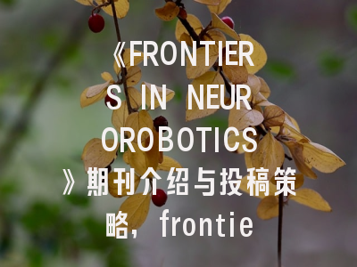 《FRONTIERS IN NEUROROBOTICS》期刊介绍与投稿策略,frontiers in系列期刊